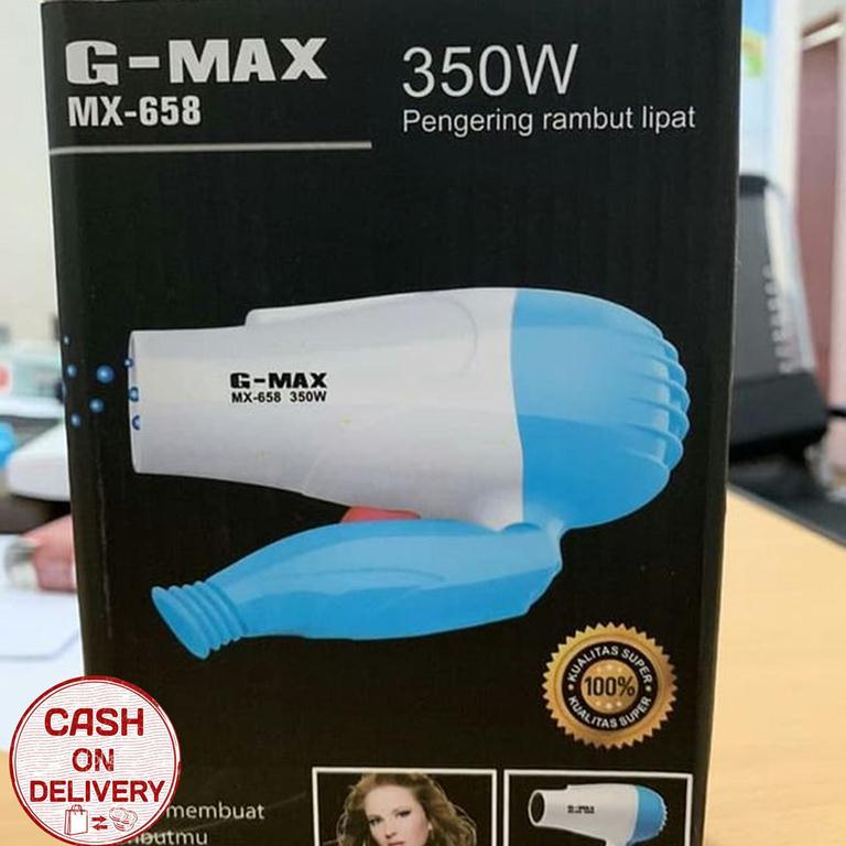 Kado Unik-- Hairdryer G-Max Mx-658 / Pengering Rambut Lipat / Hairdryer / Pengering Rambut Praktis / Professional Hair Dryer / Hair Blower / Alat Pengering Rambut Berkualitas / Hairdryer G-Max Murah / Kado Ulang Tahun