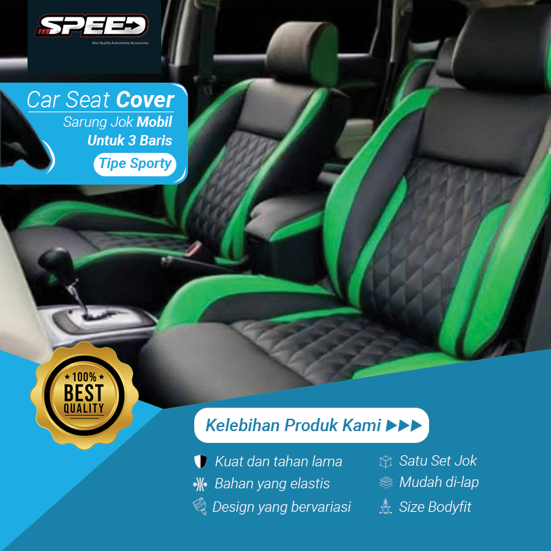 Sarung Jok Cover Jok Seat cover Seat Cover Design Sporty Model 5 Mobil Evalia 3 Baris Bahan MYO Harga 1,500,000 rupiah*Gratis Ongkir