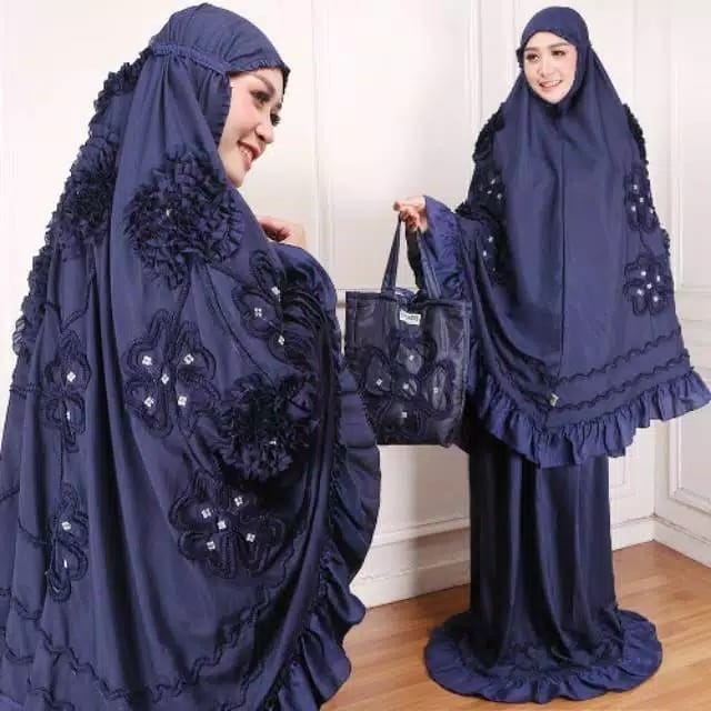{} Mukena Bunga Timbul | Mukena Dewasa | Jumbo