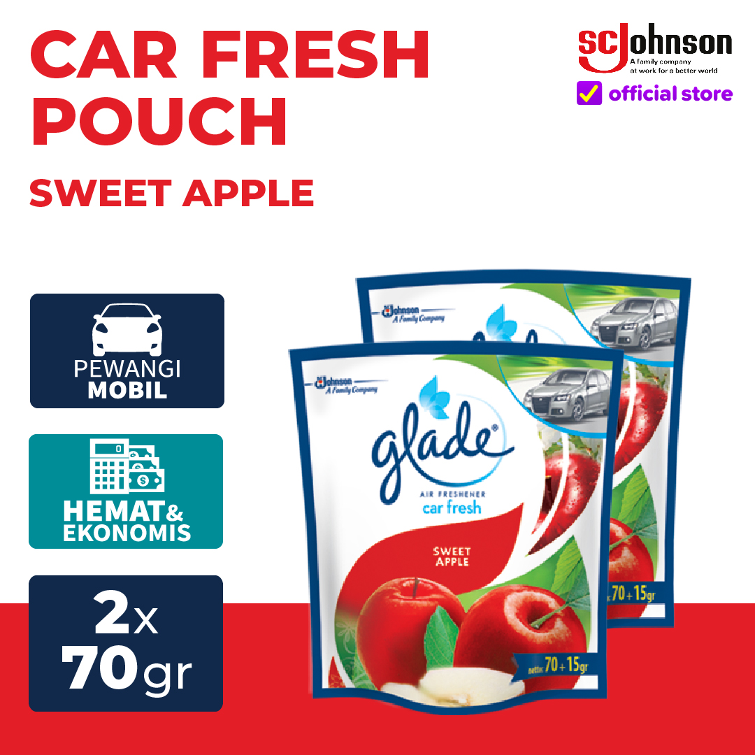 [Dapat 2 pcs] Glade Car Sweet Apple Refill 70gr Harga 24,020 Ringgit*Penghantaran Percuma
