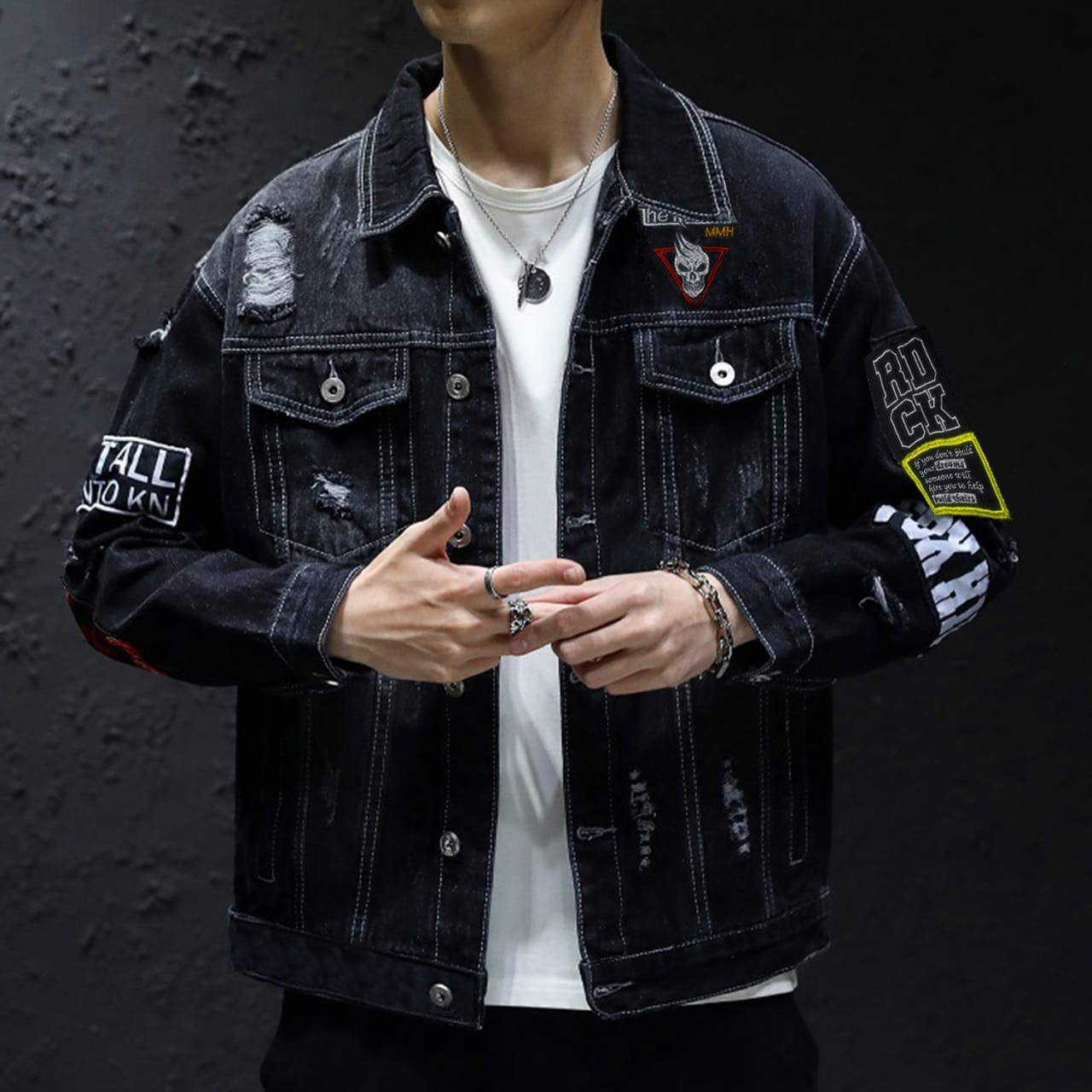 JAKET JEANS DENIM//JAKET TEMPEL SOBEK 