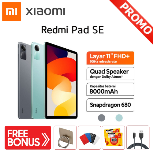 Xiaomi Redmi Pad Se (4Gb/128Gb) | Snapdragon 680 11-Inch Fhd+ Screen 8000Mah Harga  1,644,000 Ringgit*Penghantaran Percuma