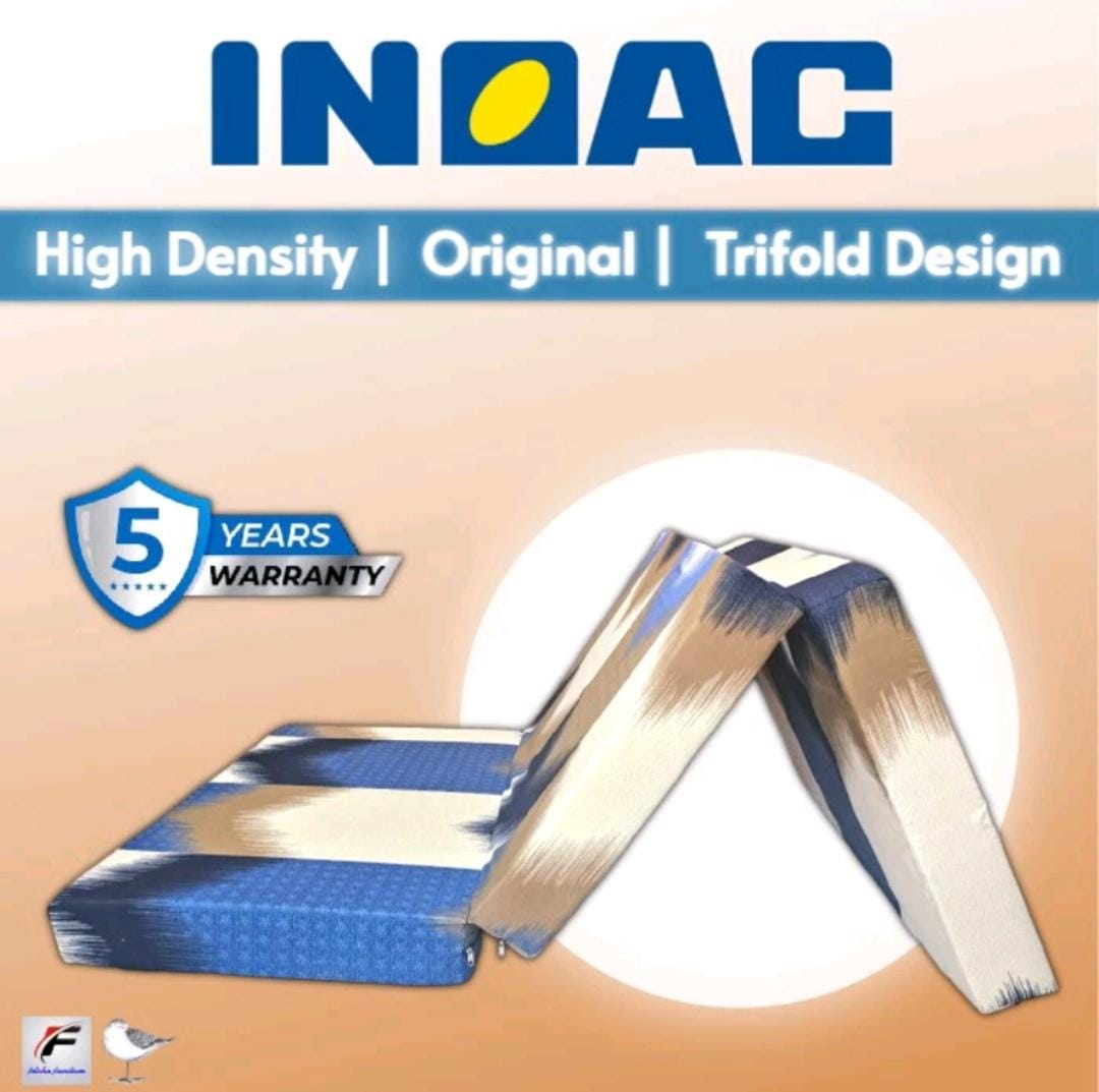 Inoac Folding Foam Mattress 3 Fold 5 Year Guarantee Harga 248,000 rupiah*Gratis Ongkir
