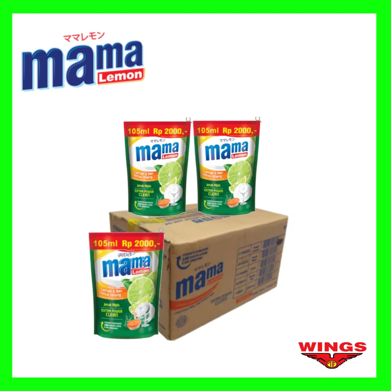 Promo 1 Box of Mama Lemon Lime 105ml Stain Remover 2000S Harga 199,990 rupiah*Gratis Ongkir