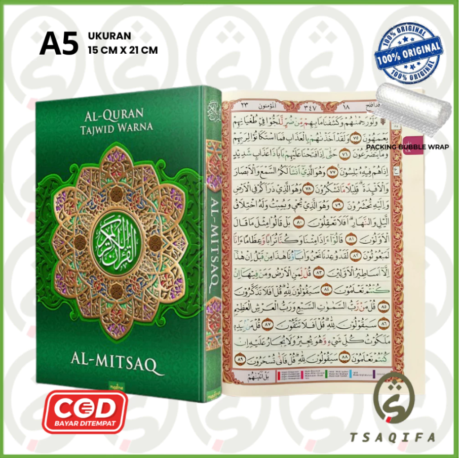 Al Quran Al Mitsaq A5 Alquran Tajwid Color Alquran Non Translated Mushaf Memorization