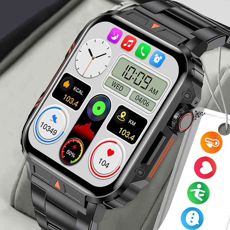 Lige Smart Watch Men Outdoor Sports Fitness Bluetooth Call Waterproof Bracelet Heart Rate Tracker Smart Watch + Box Harga 229,000 rupiah*Gratis Ongkir