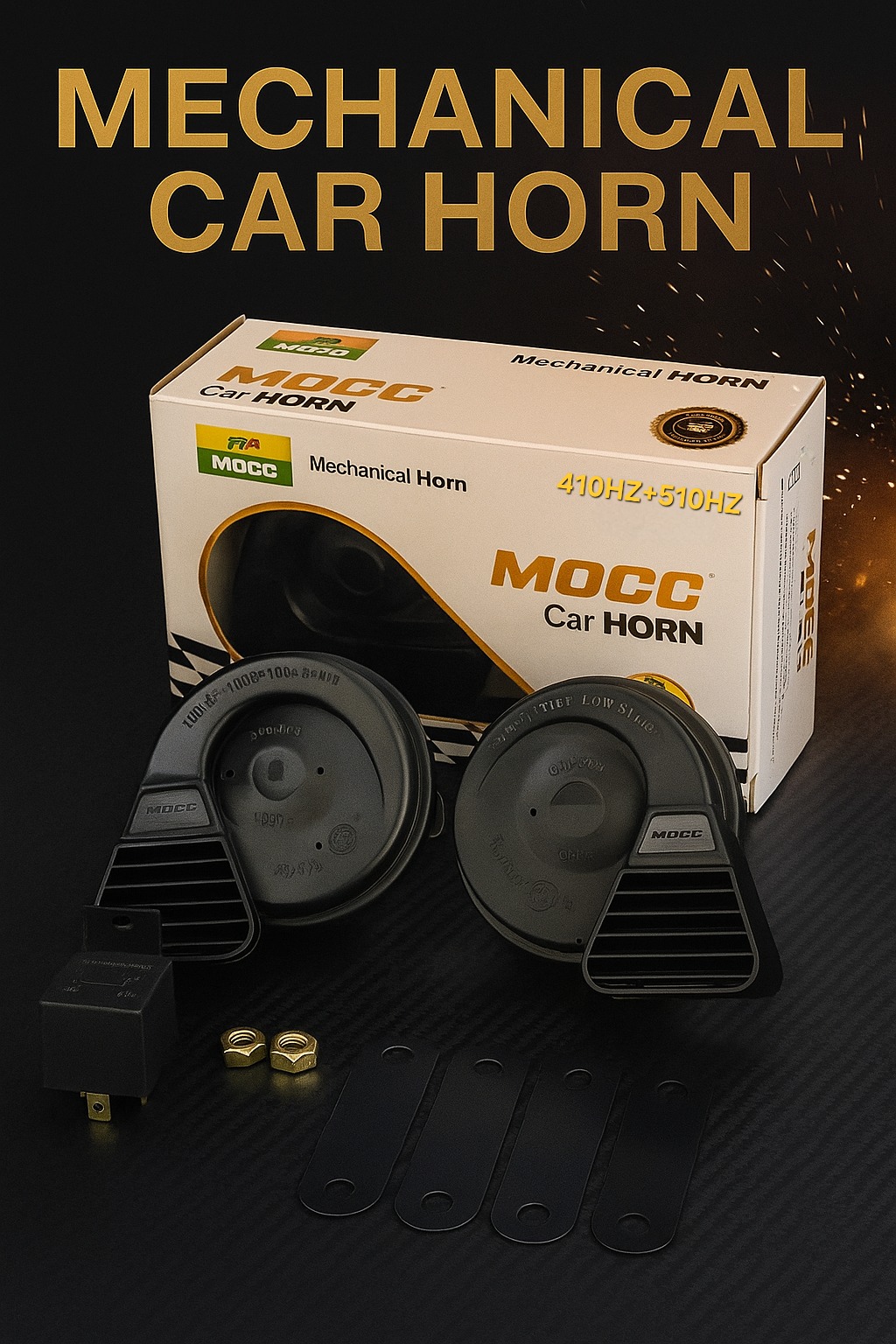 Car Motorcycle Horn Keong Mechanical Double Horn Hi 510Hz Low 410Hz Frequency Waterproof 12V Universal Loud Sound Harga  136,250 Ringgit*Penghantaran Percuma