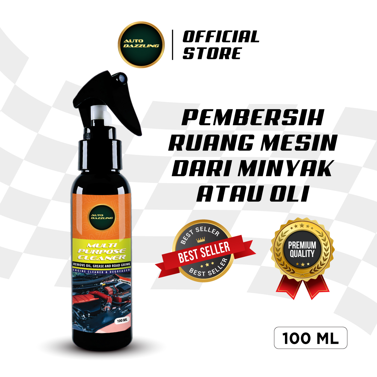 MULTI PURPOSE CLEANER SISA OLI DAN MINYAK RUANG MESIN MOBIL MOTOR AUTODAZZLING Harga 45,000 rupiah*Gratis Ongkir