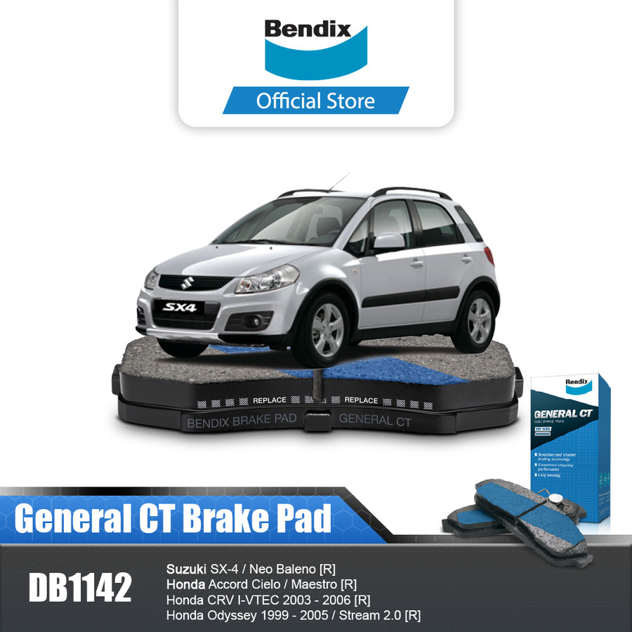Bendix Kampas Rem Belakang Mobil Suzuki SX4 GCT - DB1142 Harga 317,400 rupiah*Gratis Ongkir