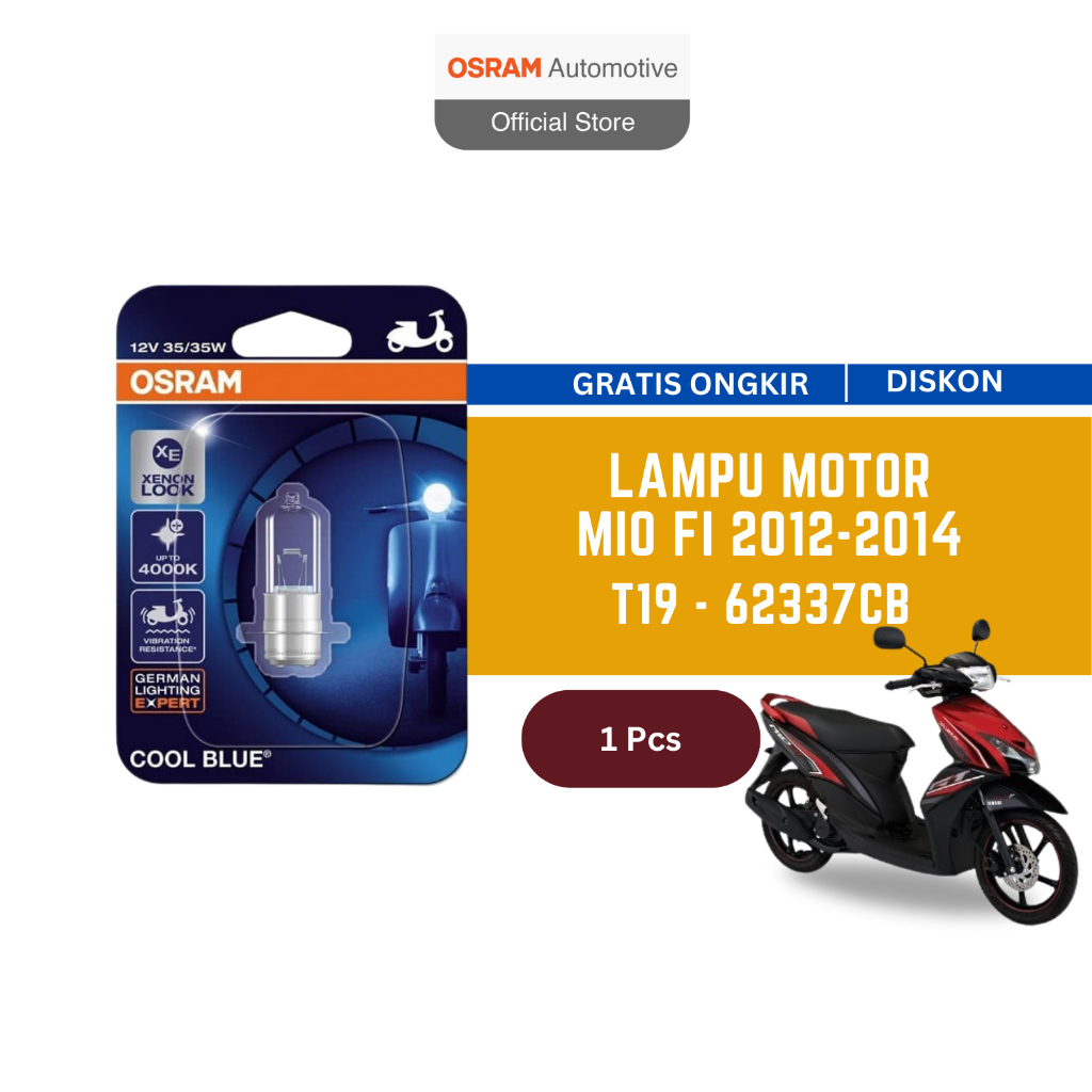 Osram Lampu Depan Motor Yamaha Mio Soul Fi 2012 - 2014 62337CB Harga 20,700 Ringgit*Penghantaran Percuma