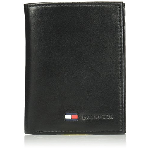 tommy hilfiger leather trifold wallet