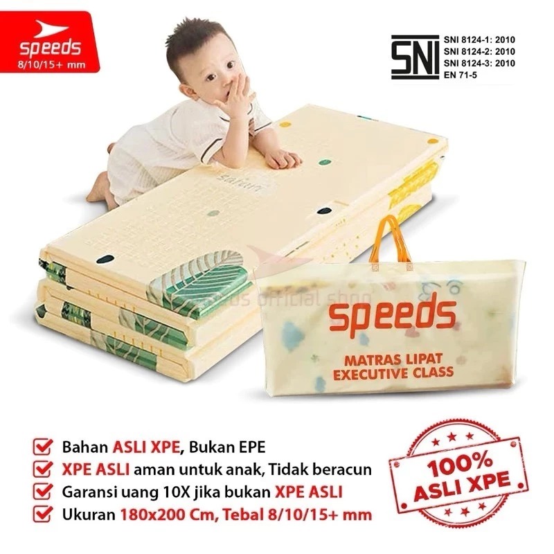 Children's Mat/SNI speeds baby mat 10mm/180x200 cm baby playmat foldable rugs kids/baby folding mats foam baby Playmate mats/children's mats - Merek SPEEDS Harga 105,350 rupiah*Gratis Ongkir