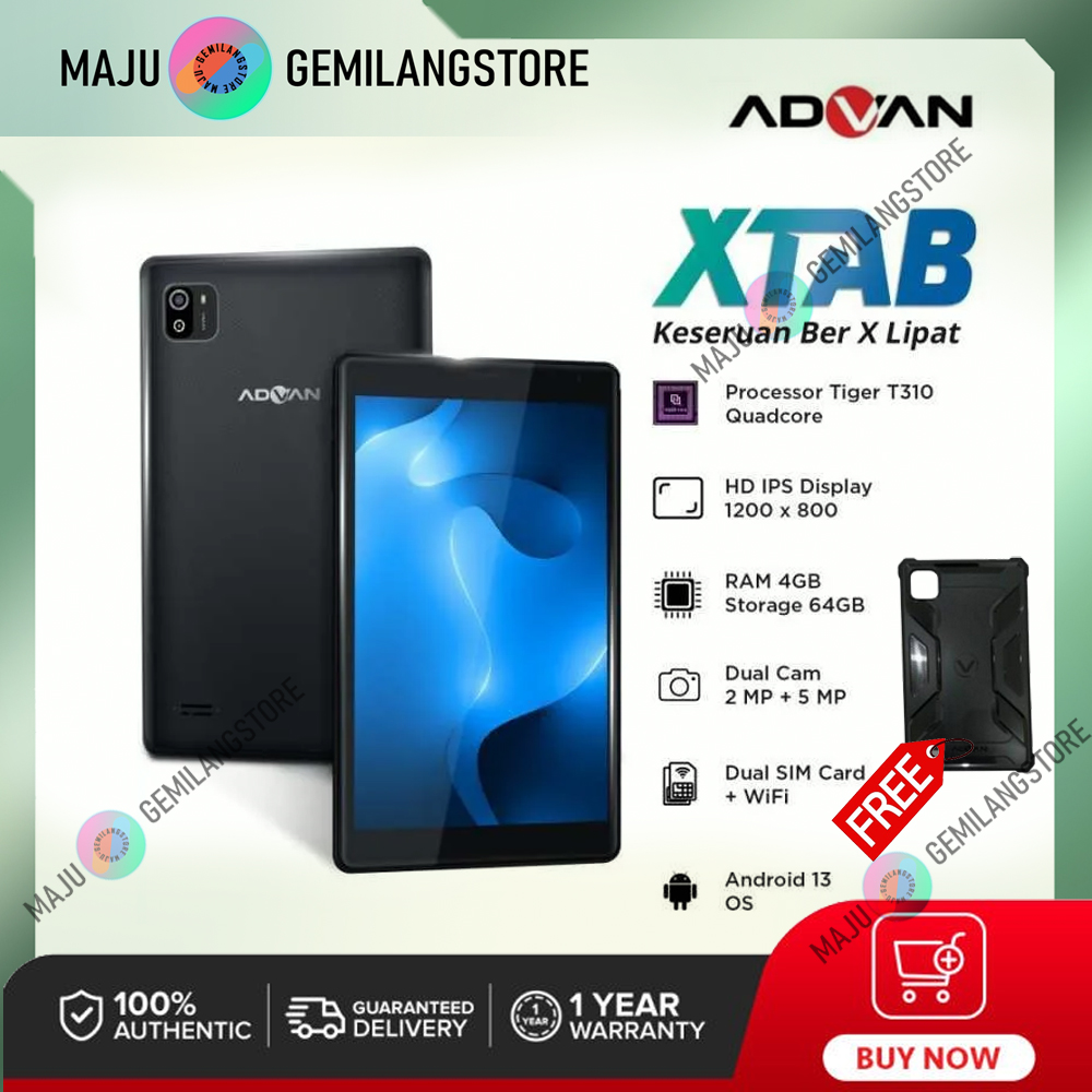 Advan Tab Xtab 8 Inch Ram 4Gb 64Gb 4000Mah Tablet 8 Inch Android 13 Advan X Tab Official Guarantee Giá 1,149,000 Đồng*Miễn phí vận chuyển