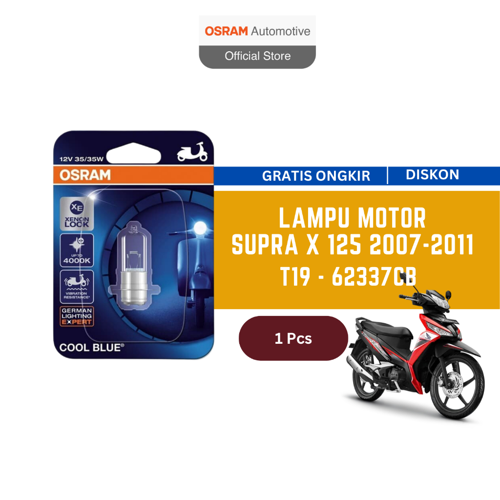 Osram Lampu Depan Motor Honda Supra X 125 2007 - 2011 62337CB Harga 20,700 rupiah*Gratis Ongkir