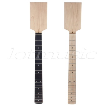 Gambar 2pcs Electric Guitar Neck Paddle Head Rosewood Maple 22 Frets DotInlay Unfinished   intl