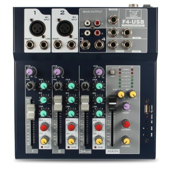 Gambar 4 Channel Professional Stage Live Mixer With USB Interface Mixing Console Power   intl