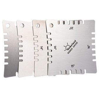 Gambar 4pcs Stainless Steel Guitar Notched Radius Gauge FingerboardFretboard Measuring Tool Set   intl