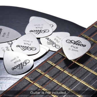 Gambar Alice AP 12S 12pcs pack 0.3mm Stainless Steel Metal Guitar PicksPlectrum Outdoorfree   intl