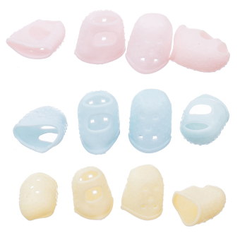 BolehDeals 4 Buah Medium Kuning Ujung Jari Silikon Pelindung Untuk Bass Gitar Banjo - Internasional Agustus 2019 - 5 BolehDeals 4 Buah Medium Kuning ujung jari silikon pelindung untuk bass gitar banjo - Internasional - 5