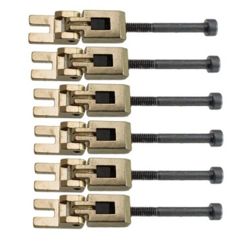 Gambar BolehDeals 6 Pieces Tremolo Bridge Locked String Saddle forElectric Guitar Parts Gold   intl