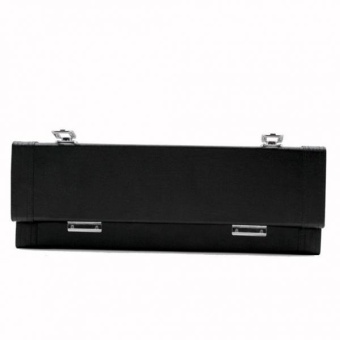 Gambar BolehDeals Leather Flute Case Storage Box Stage Accessory Black  intl