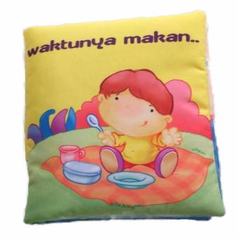 Gambar Buku Bantal Kainku Softbook Waktunya Makan   Washable