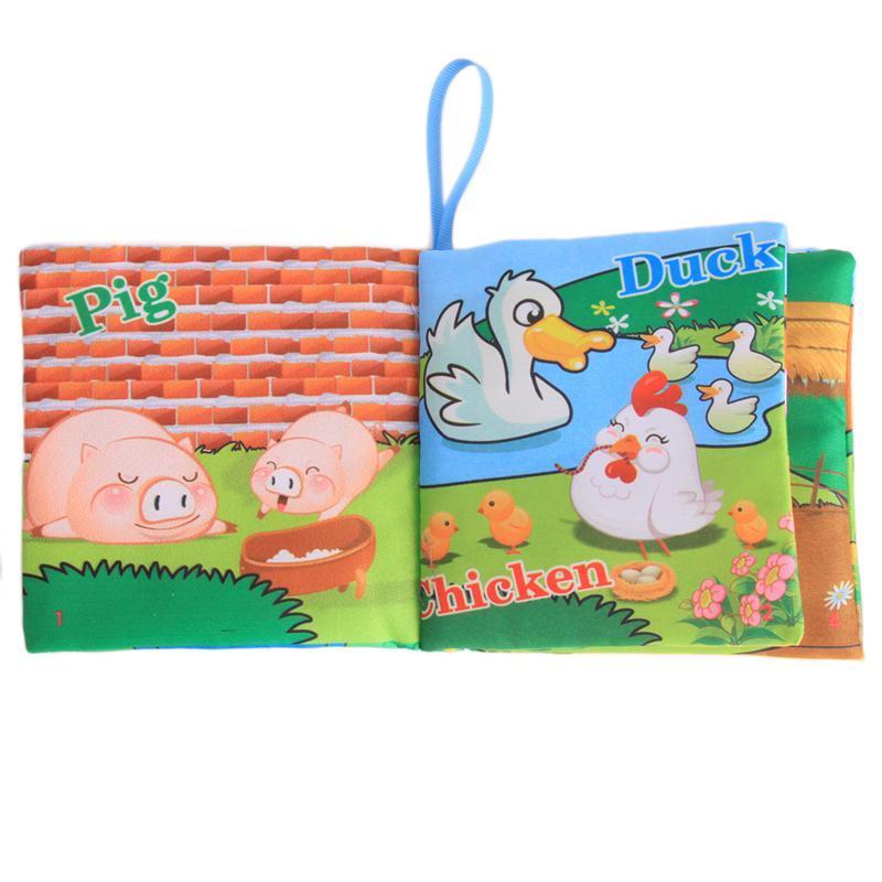 Menggantung-Qiao Pendidikan Dini Bayi Kain Warna-Warna-Warni Buku .