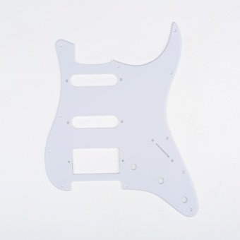 Gambar Musiclily HSS 11 Holes Strat Electric Guitar Pickguard for FenderUS Mexico Made Standard Stratocaster Modern Style Guitar Parts,1PlyWhite   intl