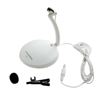 Gambar qooyonq Mini Desktop Noise cancelling Stereo Microphone RecordingCondenser (White)   intl