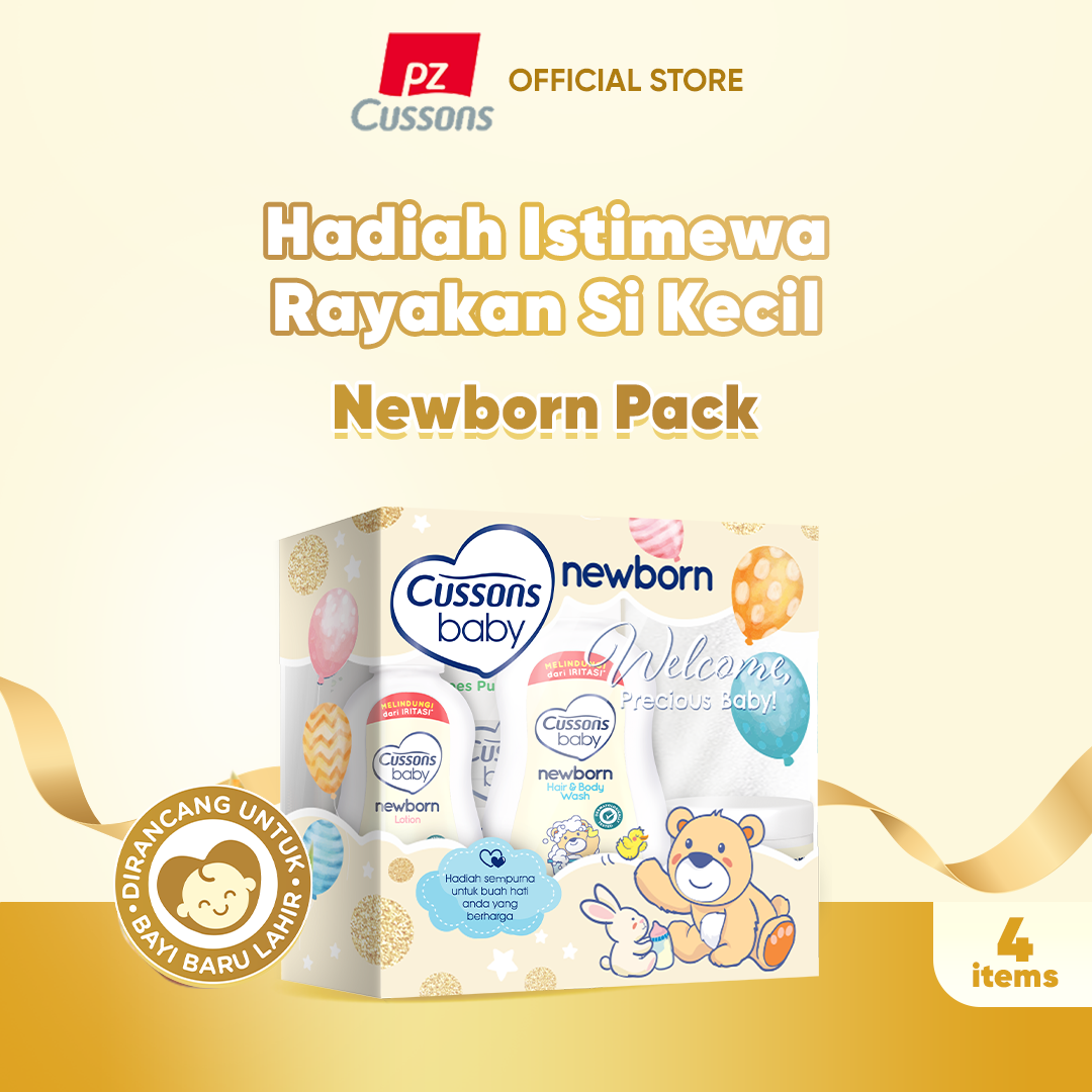 Cussons Baby Newborn Pack Baby hadiah Set isi 4 pcs