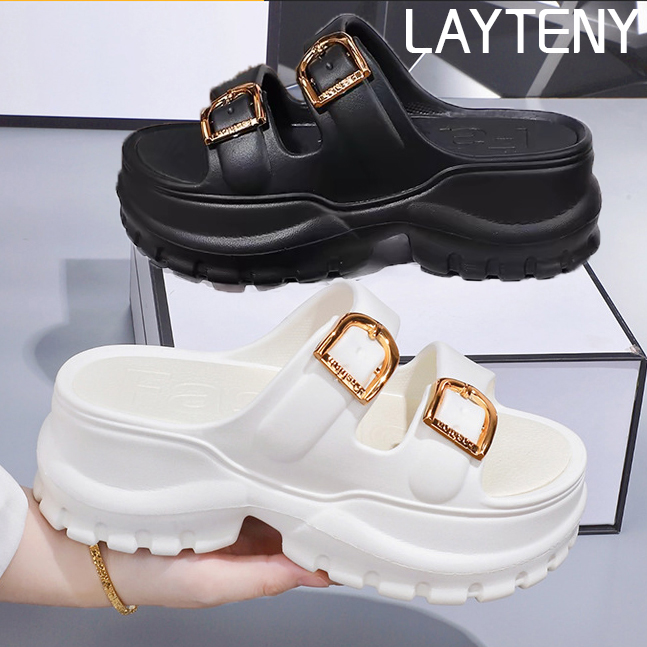 Layteny Women's Sandals High Wedge Soft Jelly Baim Sandals Trendy Women's Sandals Anti-Slip Lightweight Harga 25,900 rupiah*Gratis Ongkir