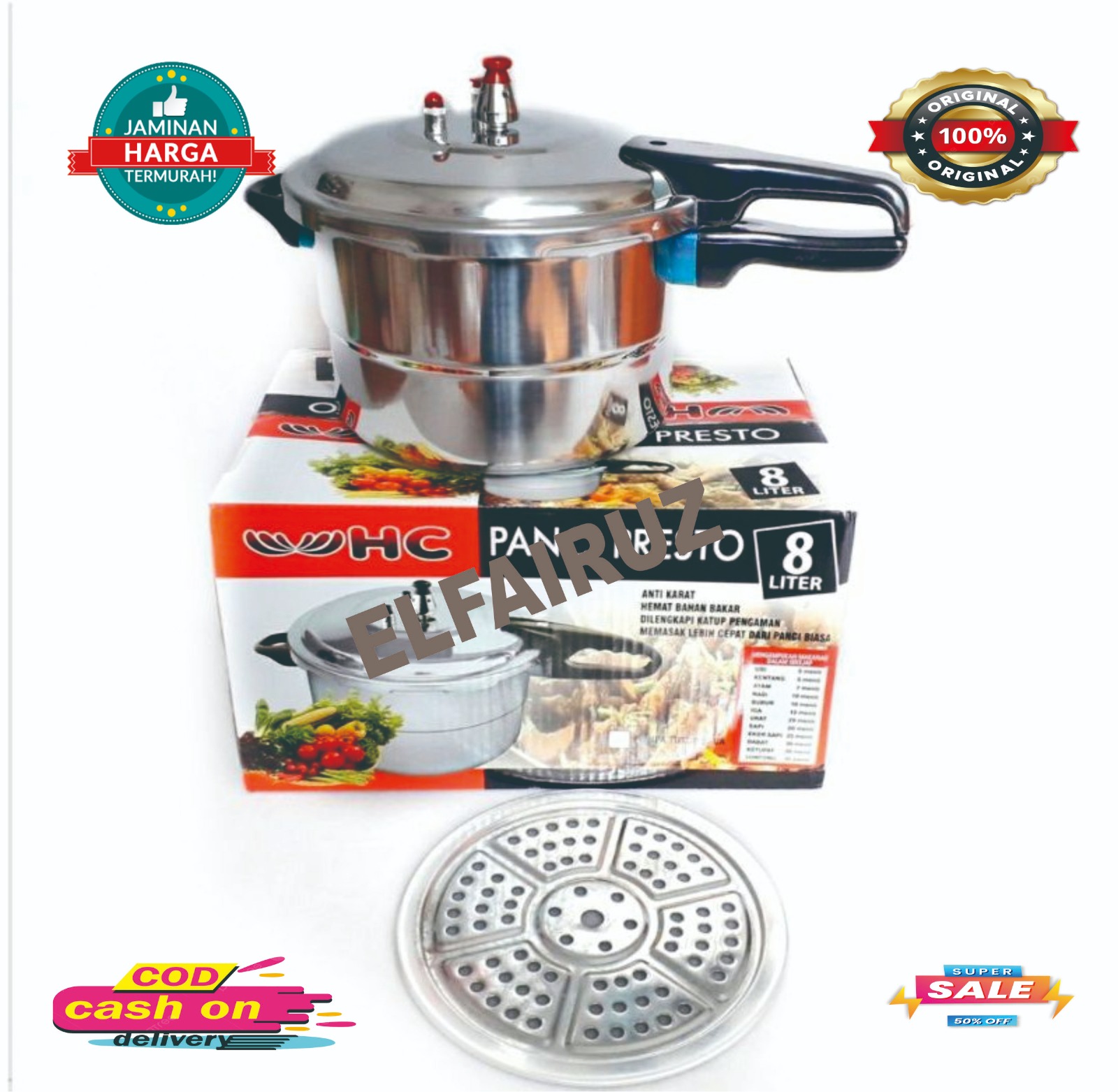 Presto happy call 8 litre | cheapest HC 8 litre pressure cooker Harga 180,999 rupiah*Gratis Ongkir