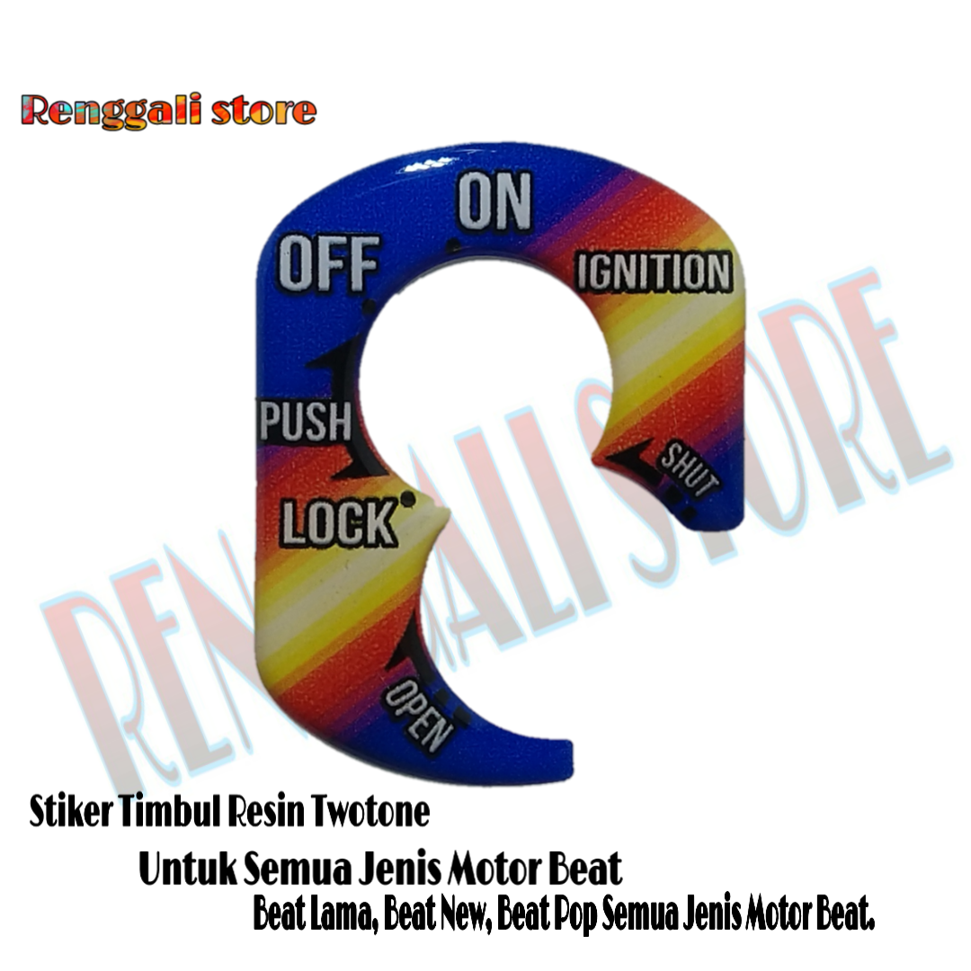 Stiker Timbul Setiker Timbul Resin Rumah Kunci Twotone Motor All