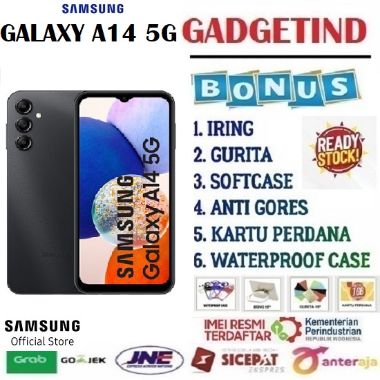 Sale Samsung Galaxy A14 5g 6/128 Gb Mediatek Mt6833 Warranty Harga 1,500,000 rupiah*Gratis Ongkir