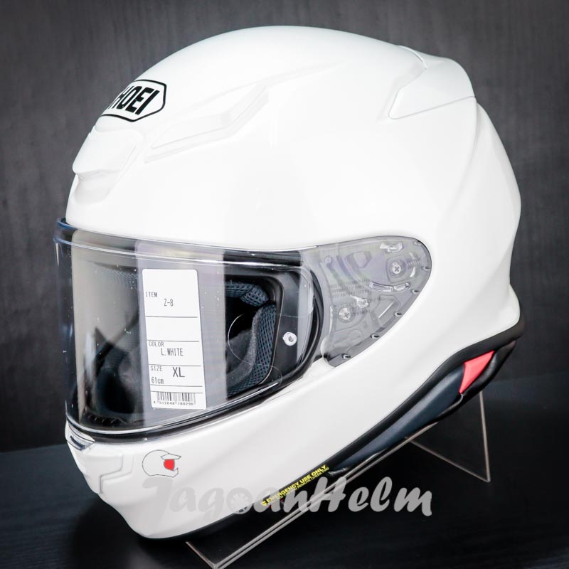 SHOEI HELM Z8 SOLID | WHITE | Z-8 SINGLE VISOR SNI Harga 10,560,000 rupiah*Gratis Ongkir