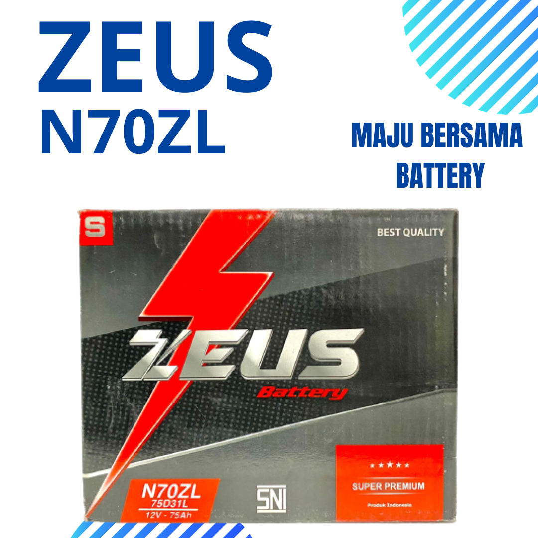 Aki Mobil Toyota Land Cruiser VX/VR Turbo ZEUS N70ZL Harga 1,050,000 rupiah*Gratis Ongkir