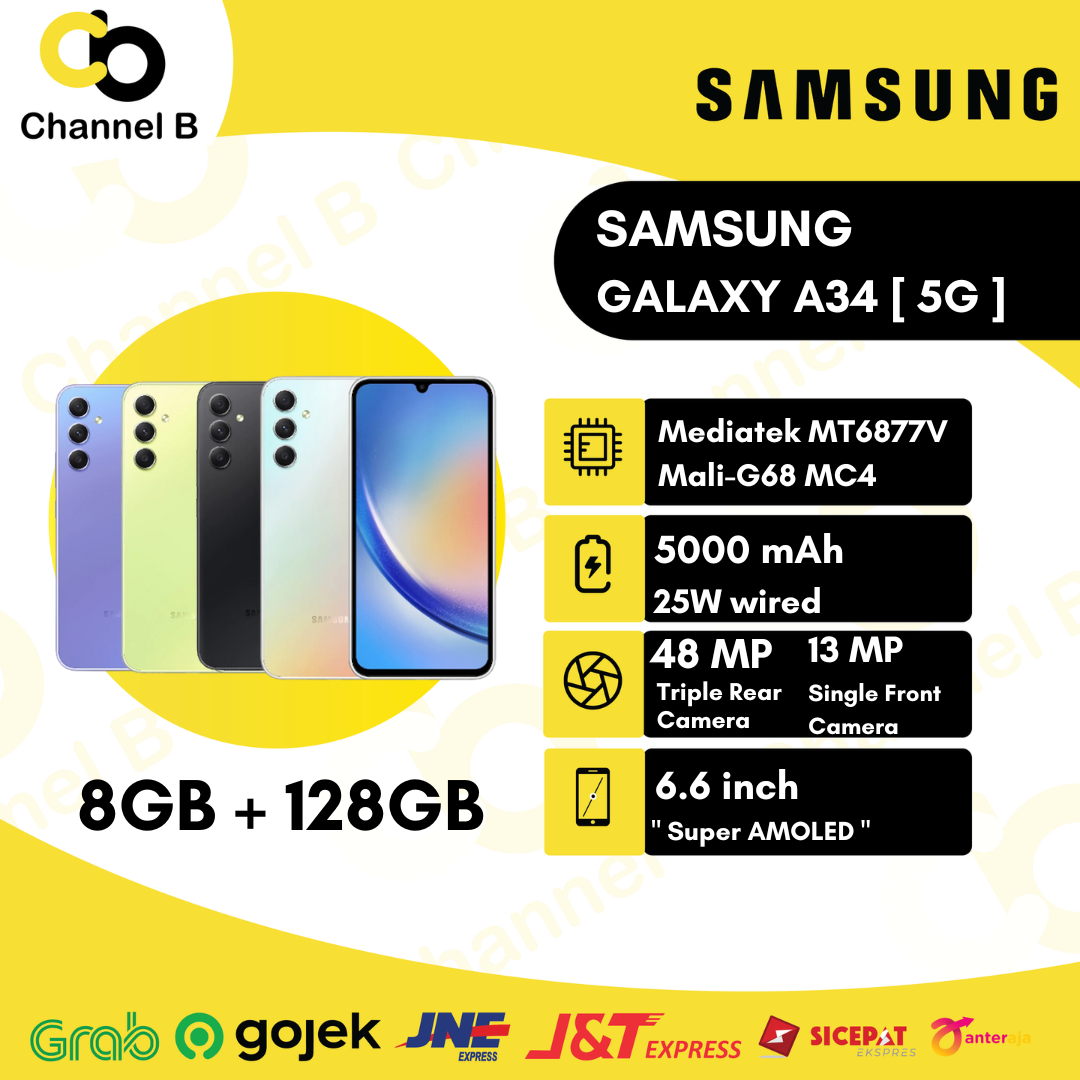 Samsung Galaxy A34 5G - Handphone [ Ram 8GB / Rom 128GB ] - Garansi Resmi Harga  4,040,000 Ringgit*Penghantaran Percuma