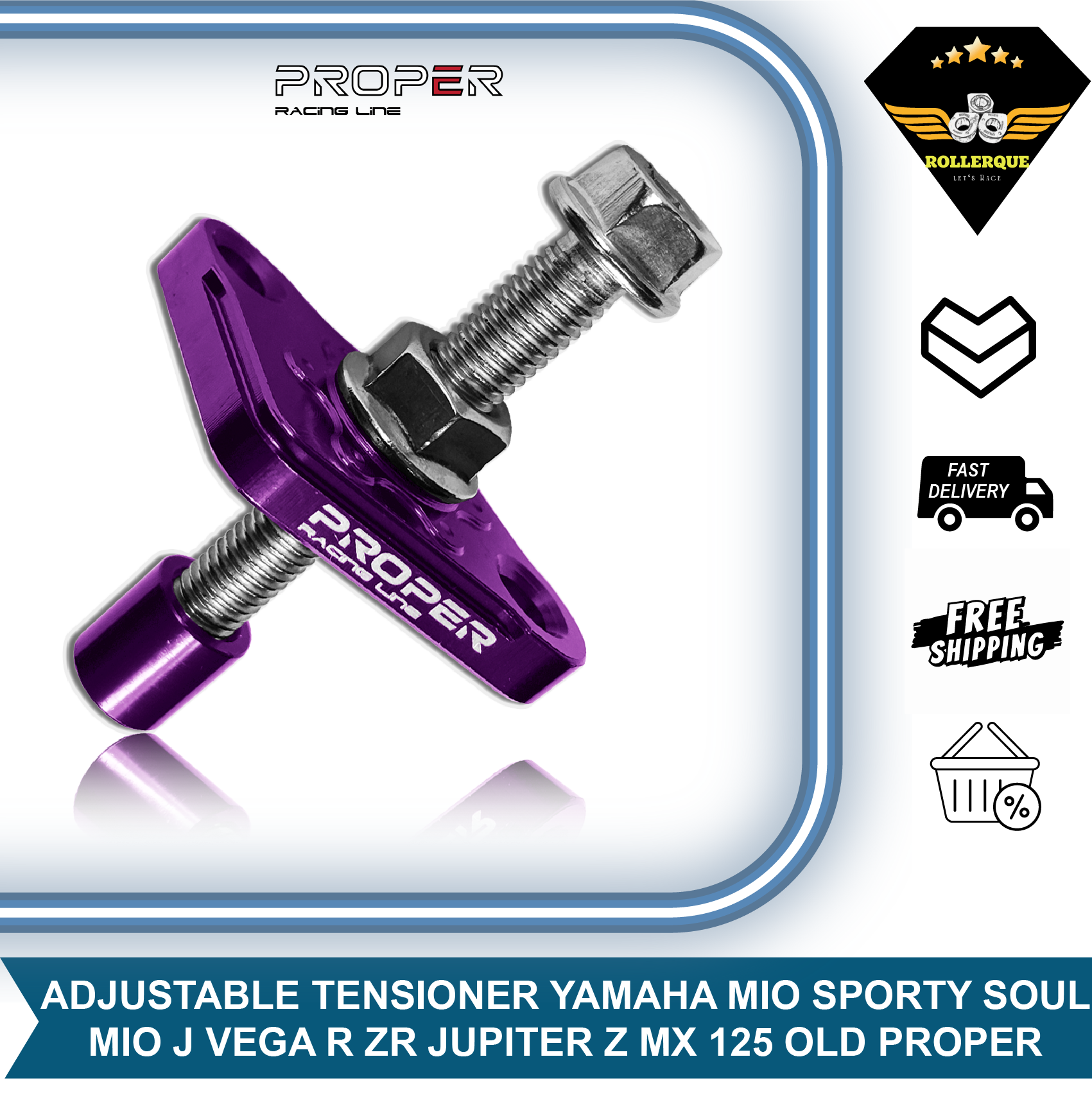 Manual Tensioner Set for Keteng Mio Sporty Smile J Fino Soul Gt Xride Xeon Aerox Vega R Zr Jupiter Z Z1 110 125 135 Karbu Fi Rc Proper Racing Line Harga 102,663 rupiah*Gratis Ongkir