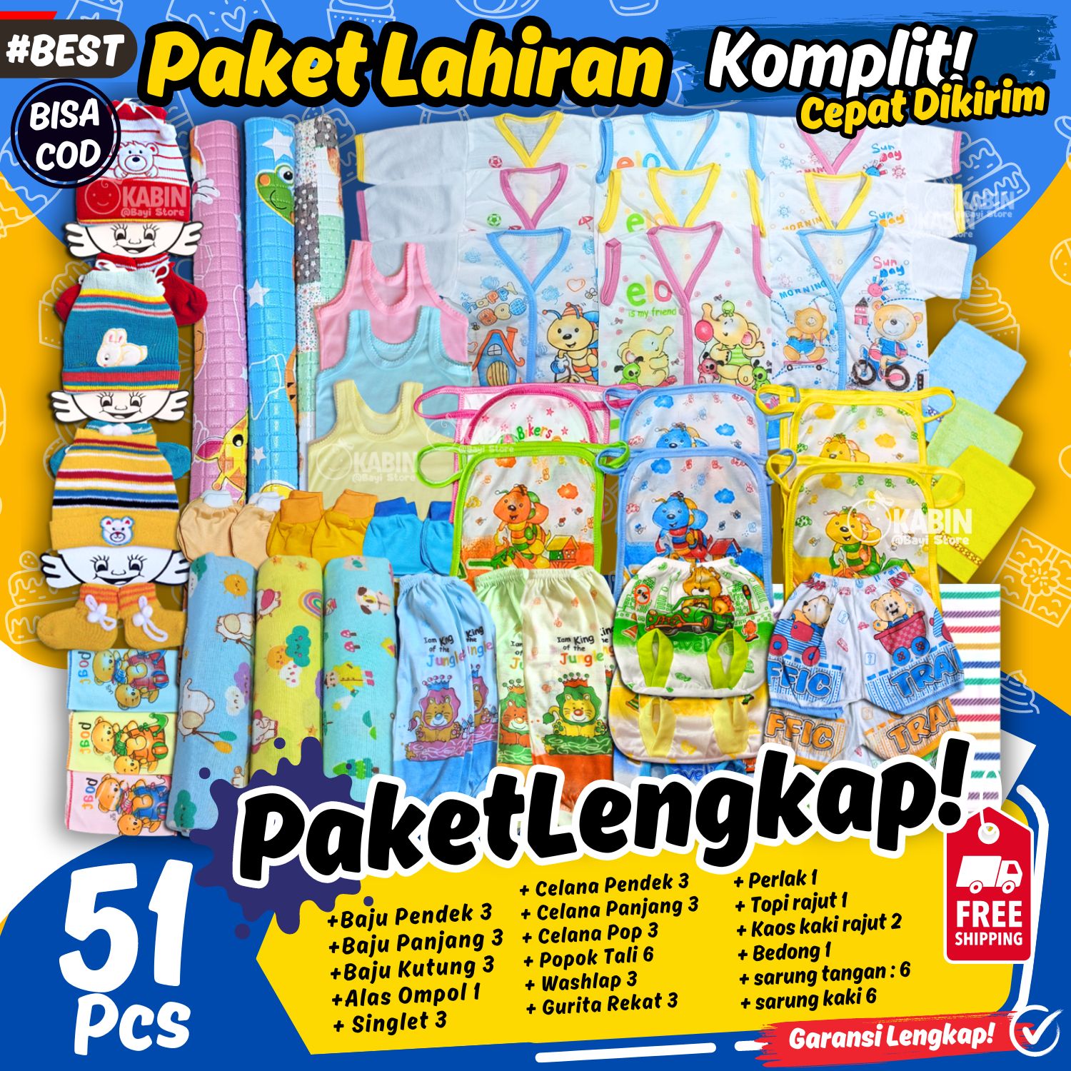 Paket Hemat Perlengkapan Baju Bayi Newborn - Paket Lahiran - Paket Baju Bayi - Set Kado Bayi