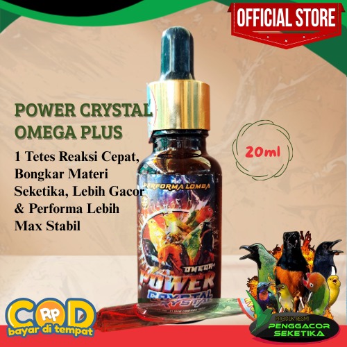 Power Crystal Omega Plus Vitamin Penggacor Supplement for All Chirping Birds Harga 39,375 rupiah*Gratis Ongkir