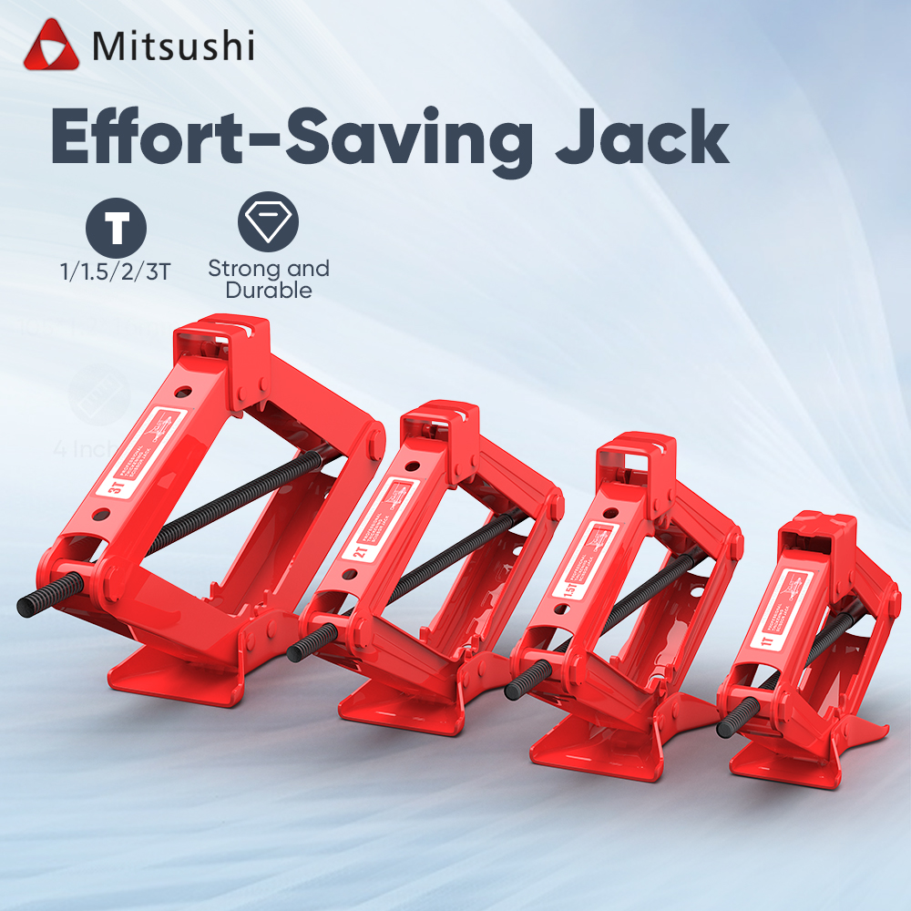 Mitsushi Scissor Jack Multifungsi Manual Hijau Tua/Merah untuk Jembatan Mobil 1/1.5/2/3 Ton - Penahan Bergerak & Meleset Harga 109,900 rupiah*Gratis Ongkir