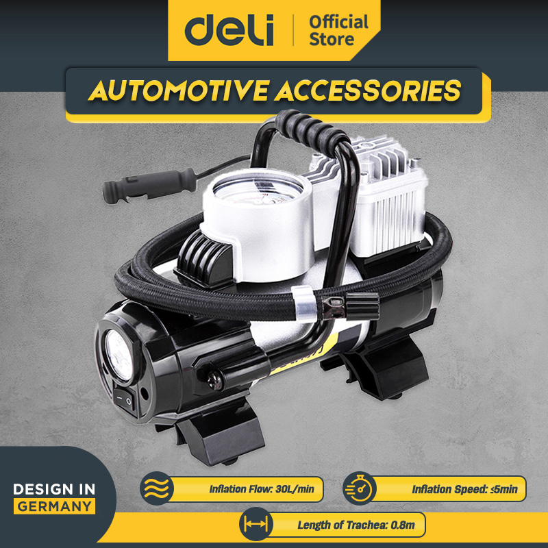 Deli Automatic Single Cylinder Portable Air Pump 100W Dl8058 Harga 356,500 rupiah*Gratis Ongkir