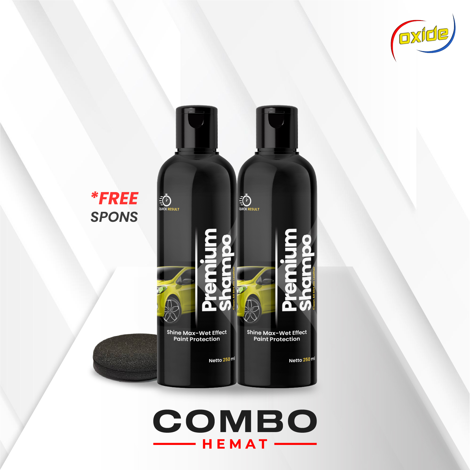 Oxide Premium Shampoo/Car Wash Soap for Motorcycles/Cars 250ml Combo Harga 48,250 rupiah*Gratis Ongkir