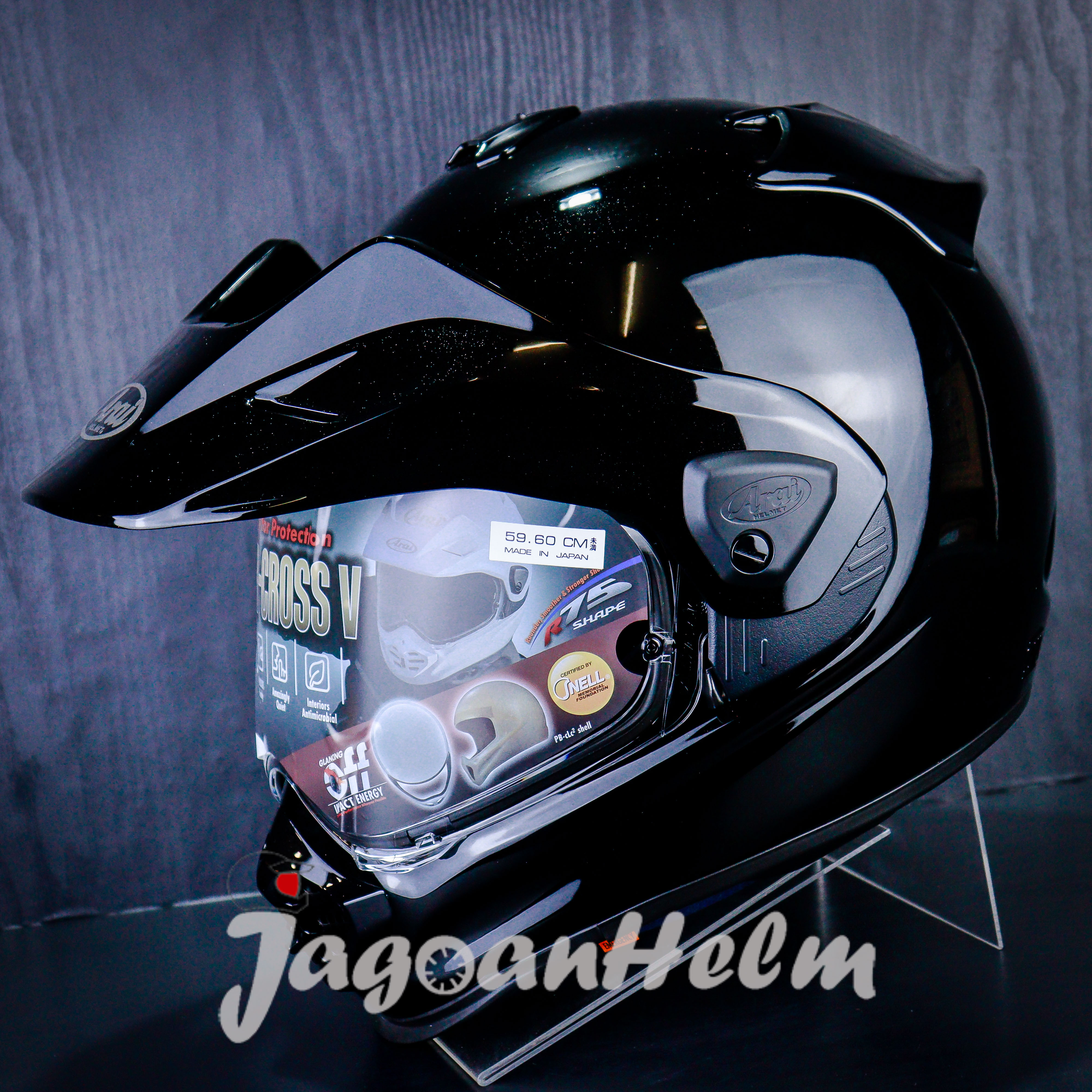 ARAI HELM TOURCROSS V SOLID | BLACK | ARAI TOUR CROSS V SUPER MOTO Harga 10,000,000 rupiah*Gratis Ongkir