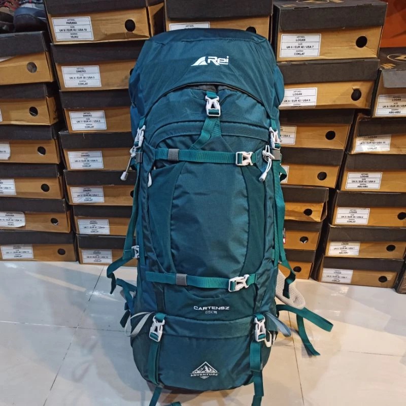 Best selling 9.9 sale carrier bag Rei cartensz 60L + raincover original mountaineering bag Rei cartensz 60L Harga 106,000 rupiah*Gratis Ongkir