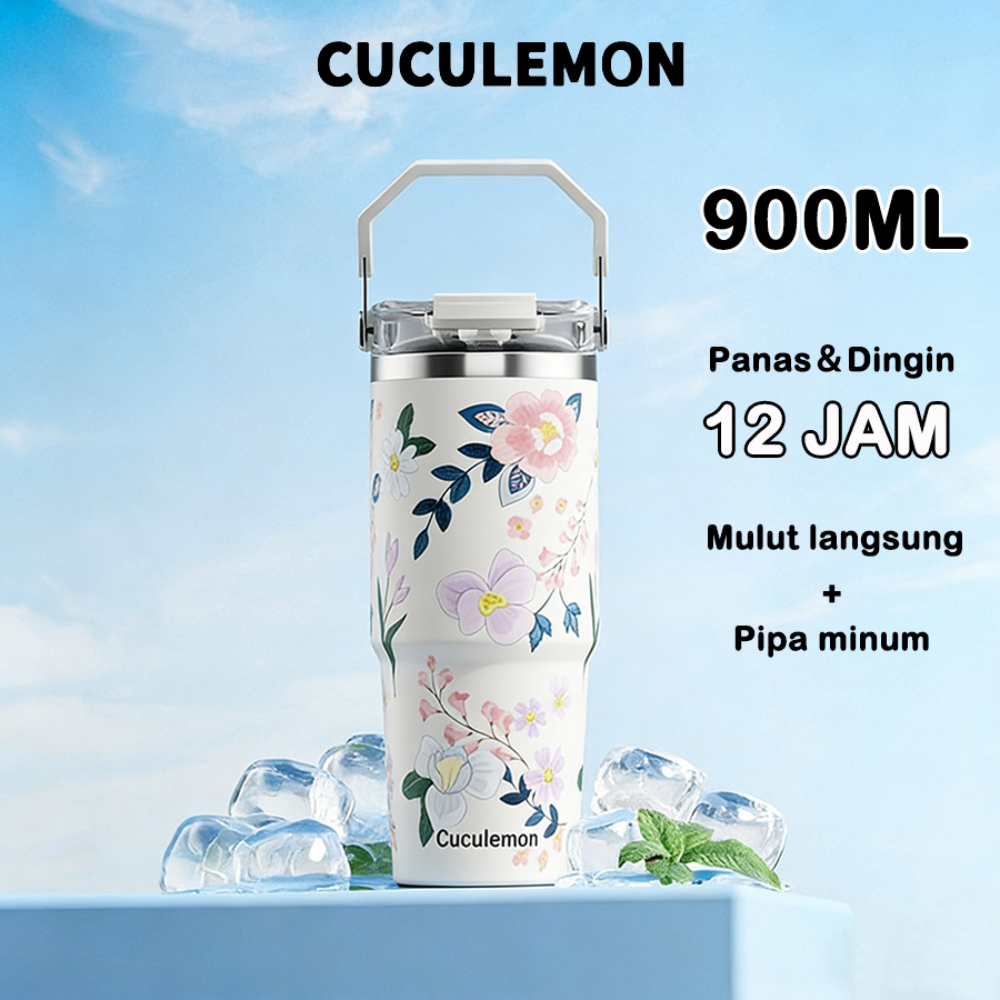 Cuculemon coffee bottle vacuum tumbler stainless steel thermos hot cool Ahan 1L large capacity