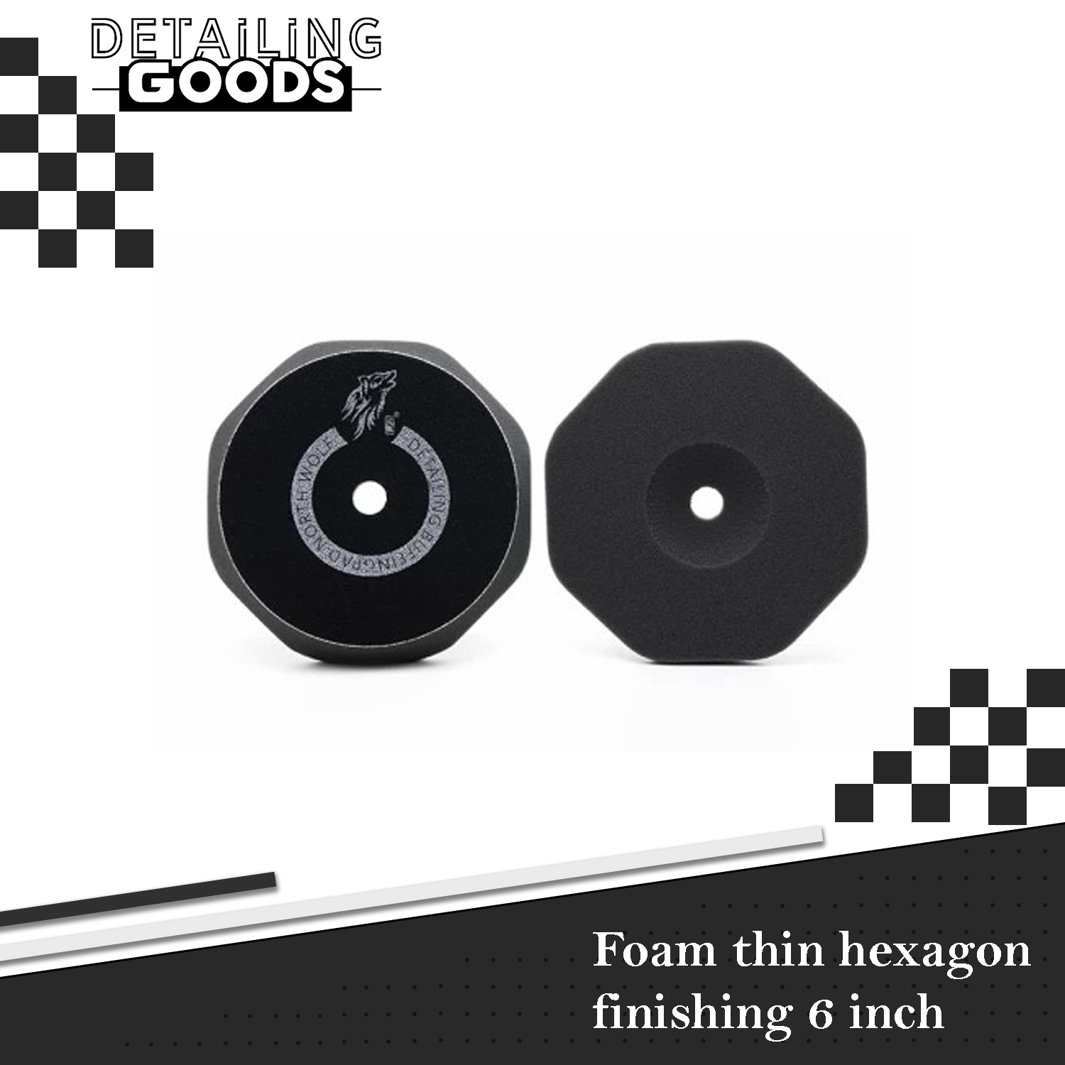 FOAM PAD NORTHWOLF THIN HEXAGON BLACK FINISHING 6 inch Harga 95,500 rupiah*Gratis Ongkir