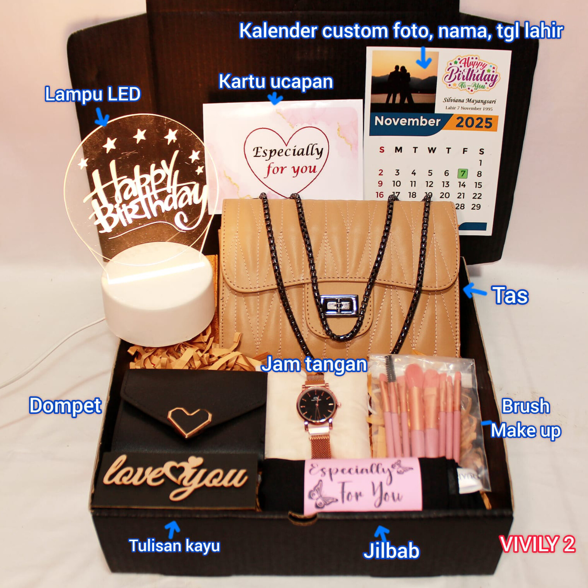 hadiah Hampers Complete Package for Birthdays That Are Useful for Women - hadiah Set Box for Girls Aes…