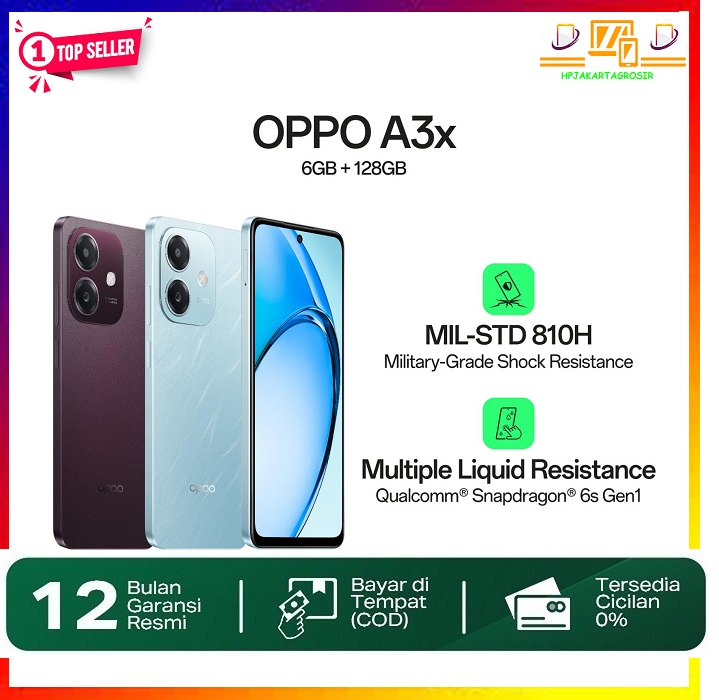 Oppo A3X 6Gb/128Gb Smartphone Harga  1,050,000 Ringgit*Penghantaran Percuma