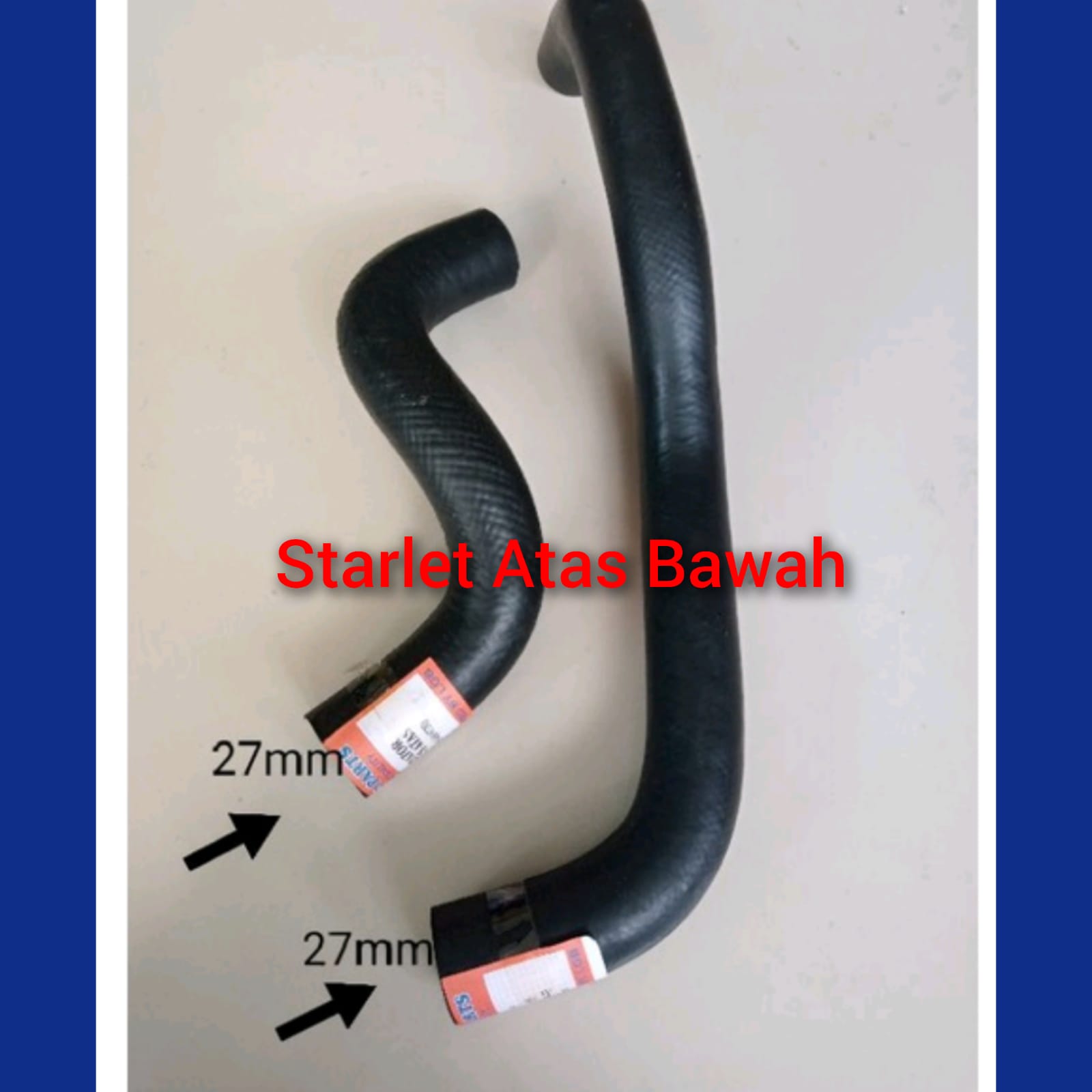Toyota Starlet EP 70 radiator hose, upper and lower hoses Harga 45,000 rupiah*Gratis Ongkir